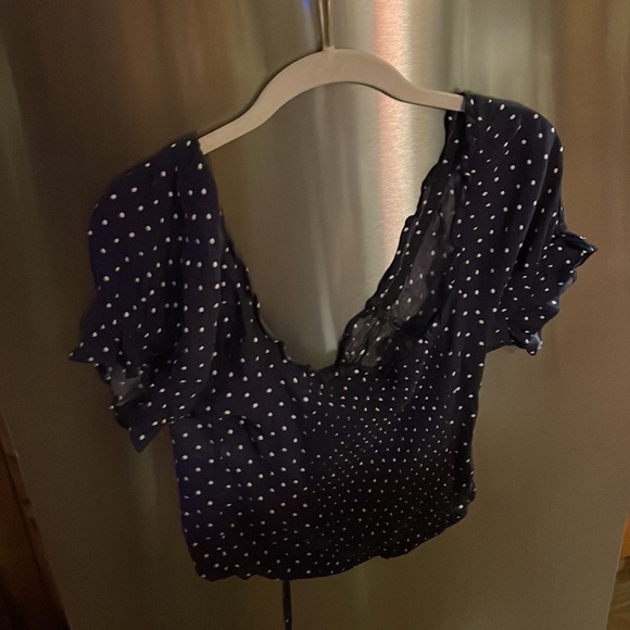 AEO Navy Polka Dot Corset Top 💙🦅 - Picture 13 of 14